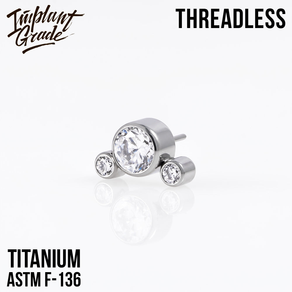Threadless 3 Stones Cluster