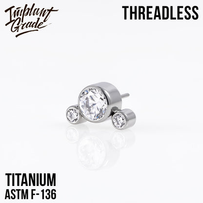 Threadless 3 Stones Cluster