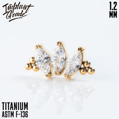 Marquise vol. 2 Bead 2 prong set Cluster 1.2