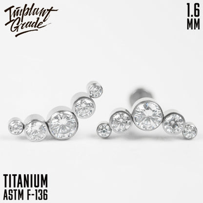 5 Stones Crystal Cluster 1.6