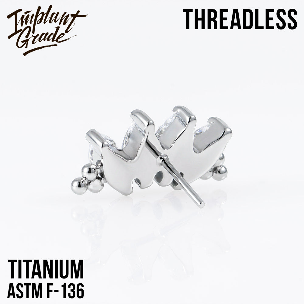 Threadless 4 Stones Bead Marquise Cluster