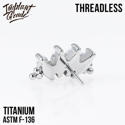 Threadless 4 Stones Bead Marquise Cluster