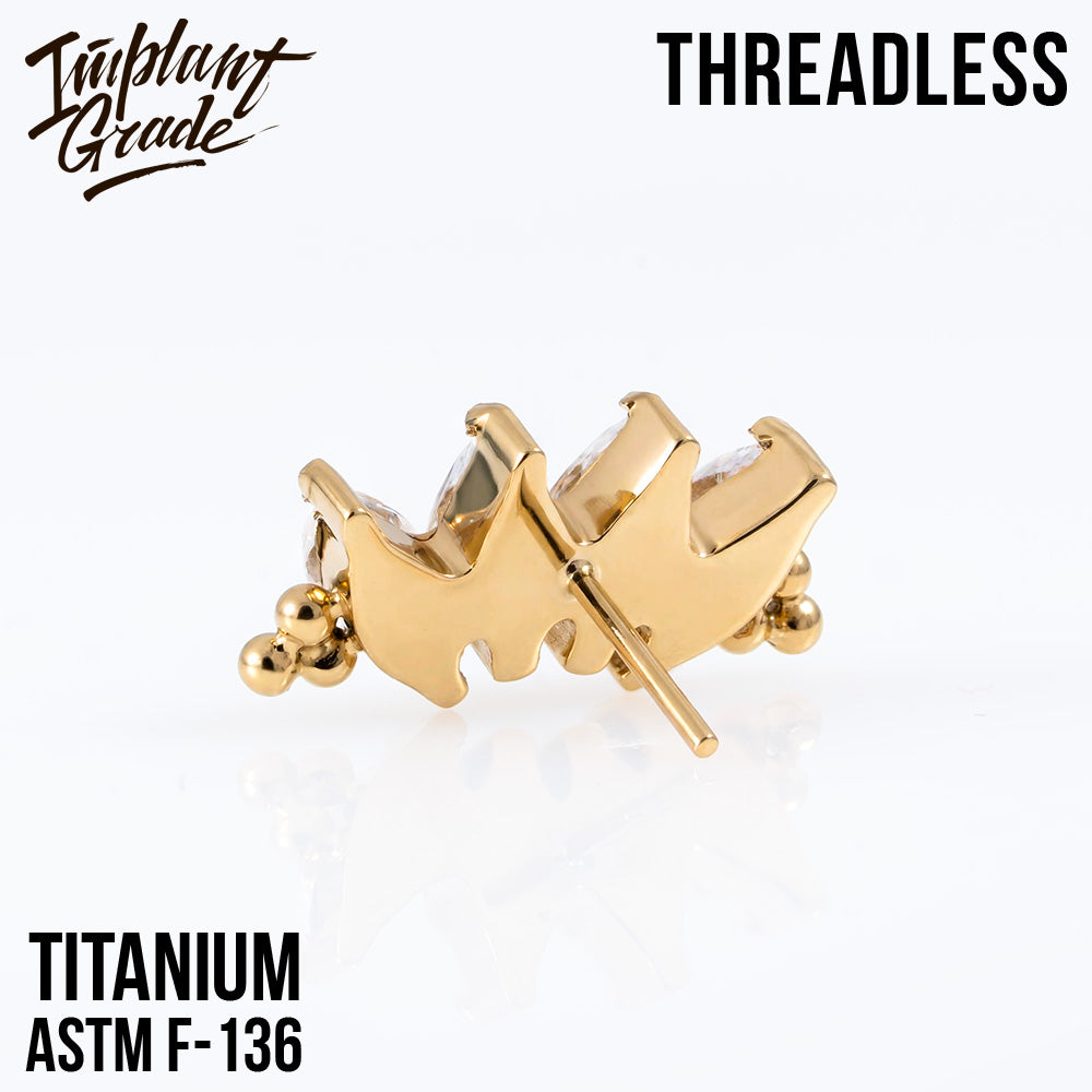 Threadless 4 Stones Bead Marquise Cluster