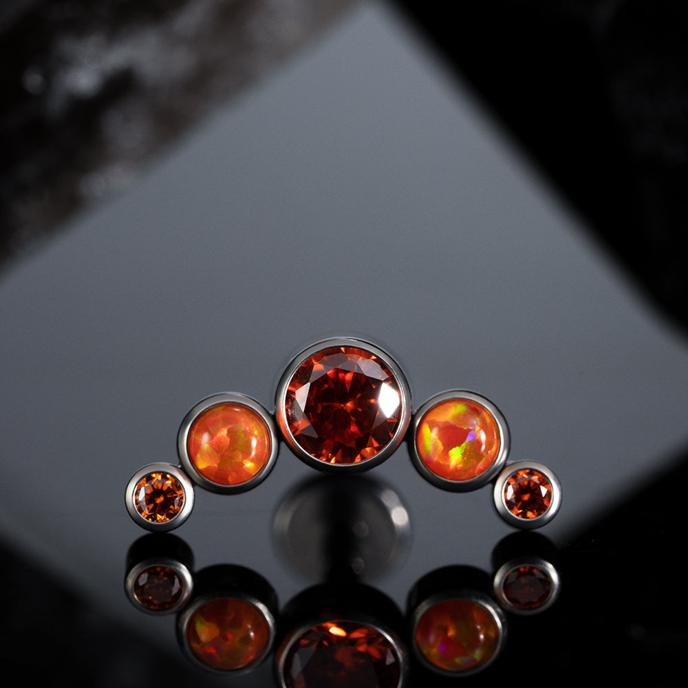 5 Stones “ Orange” Cluster 1.2