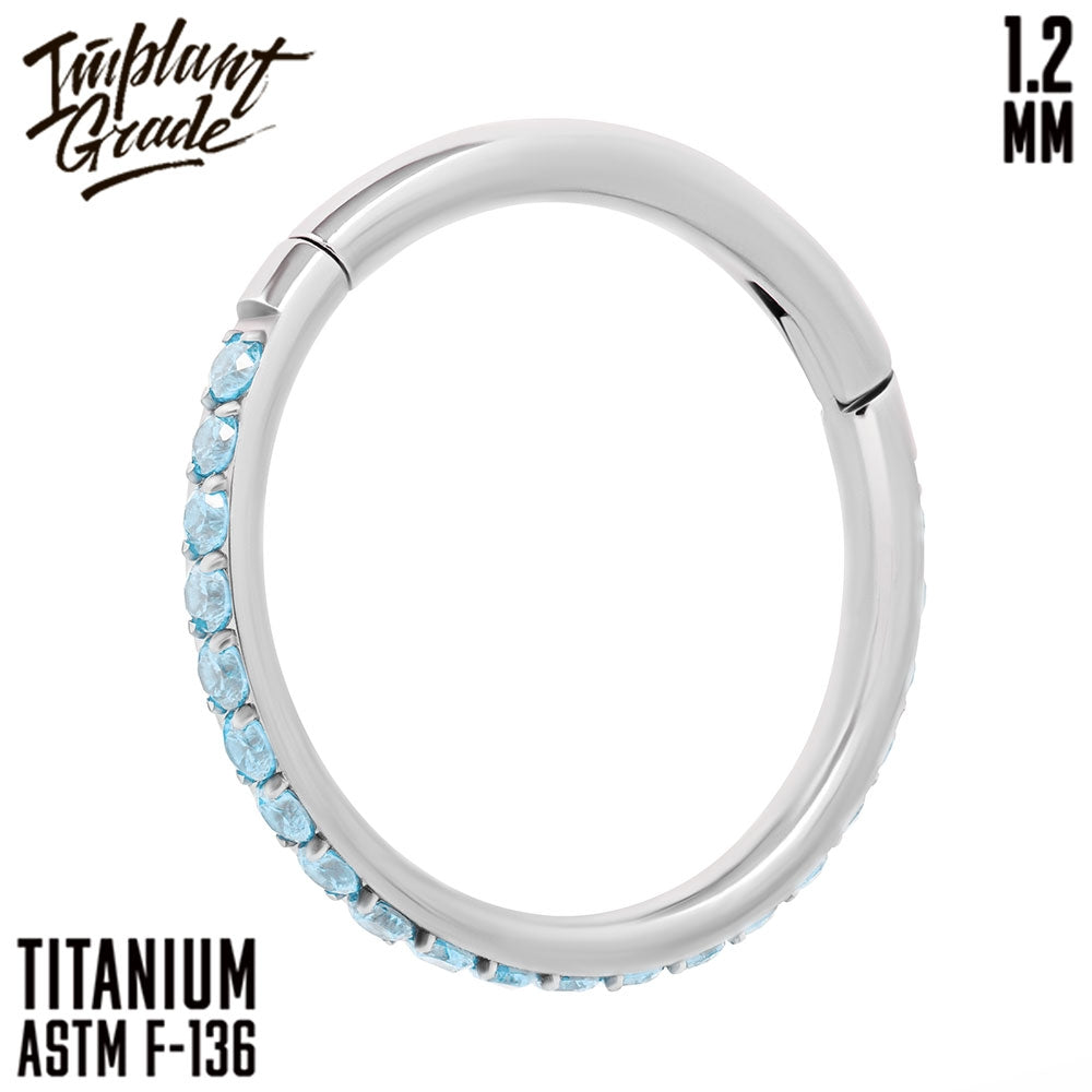 Twilight Aqua Hinged Segment Ring 1.2 (16 G)