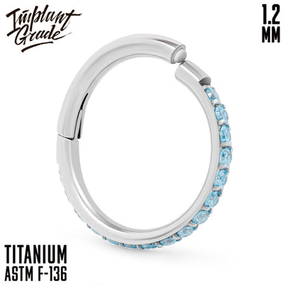 Twilight Aqua Hinged Segment Ring 1.2 (16 G)