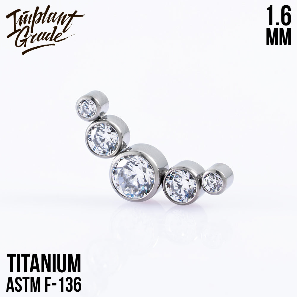 5 Stones Crystal Cluster 1.6