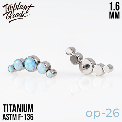 5 Opal Stones Cluster 26 1.6