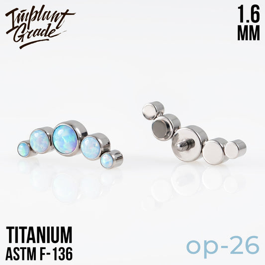 5 Opal Stones Cluster 26 1.6