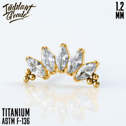 5 Stones Bead Marquise Cluster 1.2