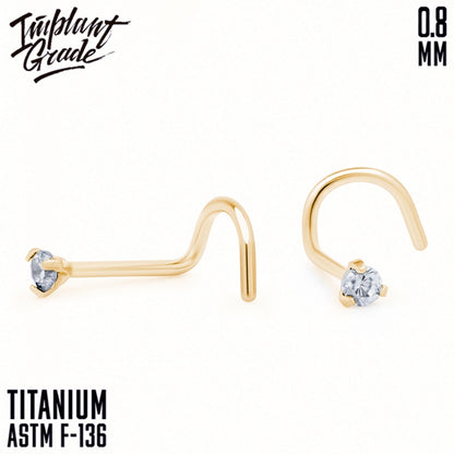 CZ Nose Screw Gold 0.8 (20 G)