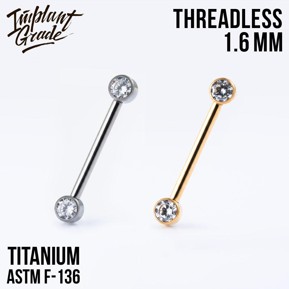 Threadless ANNIE Nipple Bar 1.6 (14 G)