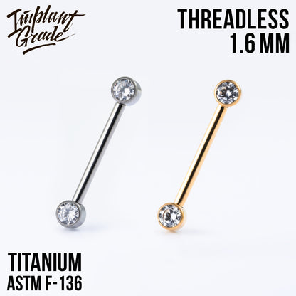 Threadless ANNIE Nipple Bar 1.6 (14 G)
