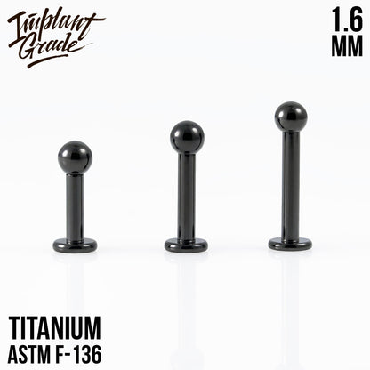 Black labret 1.6 (14 G)