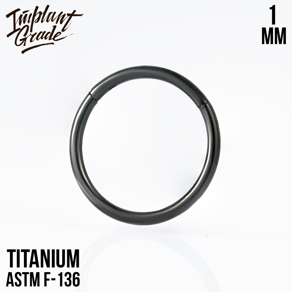 Hinged Segment Ring Black 1 (18 G)