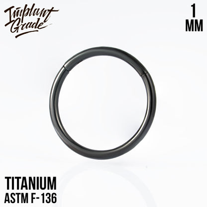 Hinged Segment Ring Black 1 (18 G)