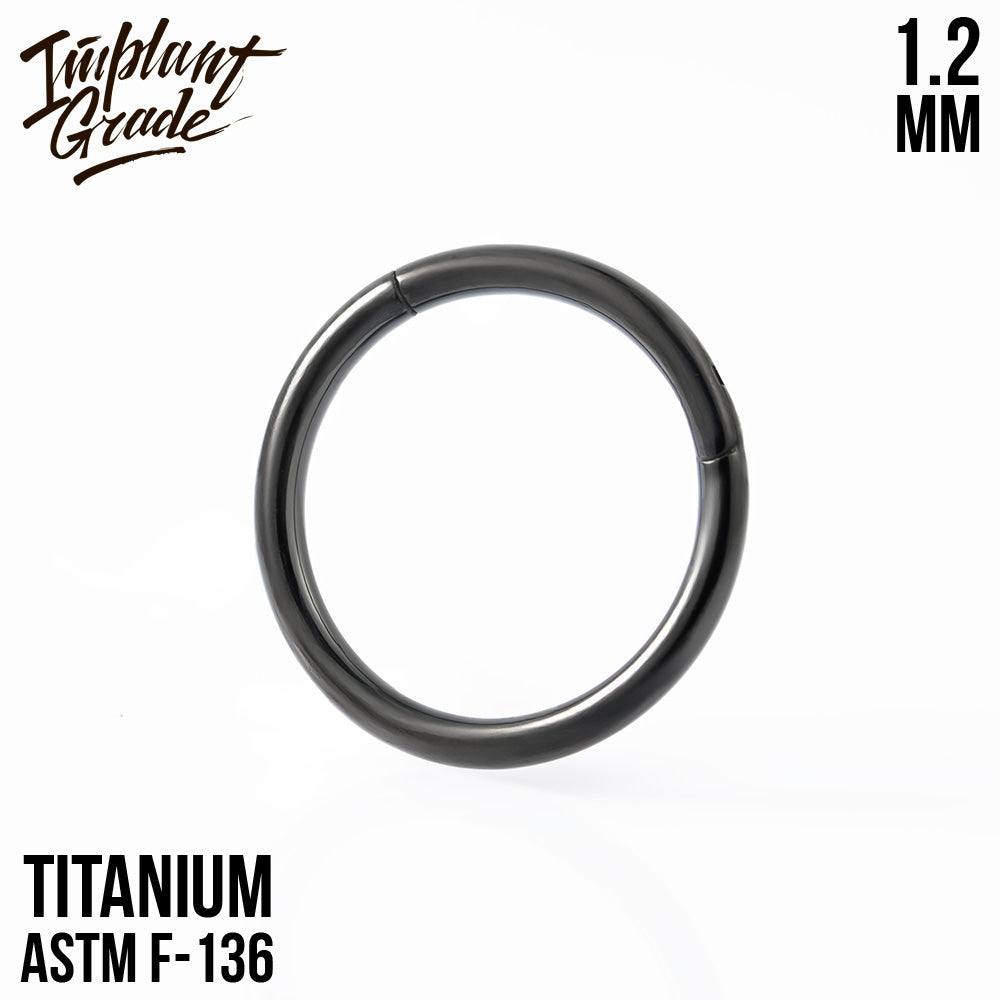 Black Hinged Segment Ring 1.2 (16 G)