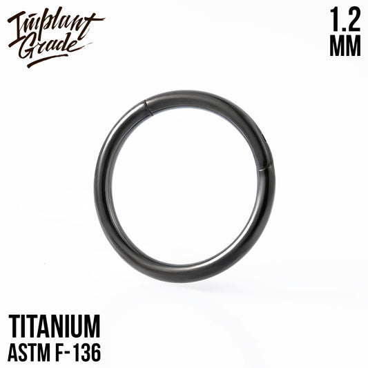 Black Hinged Segment Ring 1.2 (16 G)