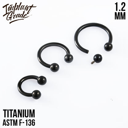 Black circular bar 1.2 (16 G)