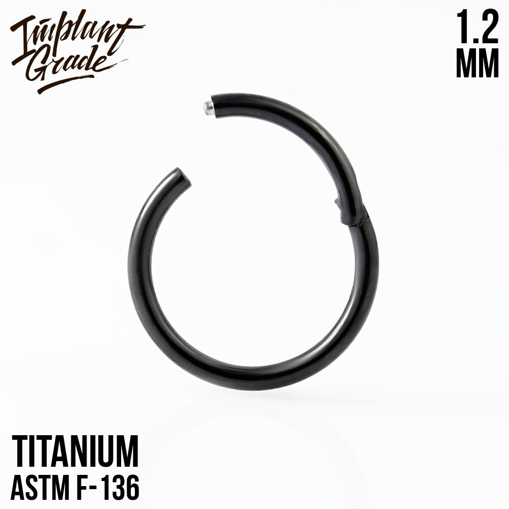 Black Hinged Segment Ring 1.2 (16 G)