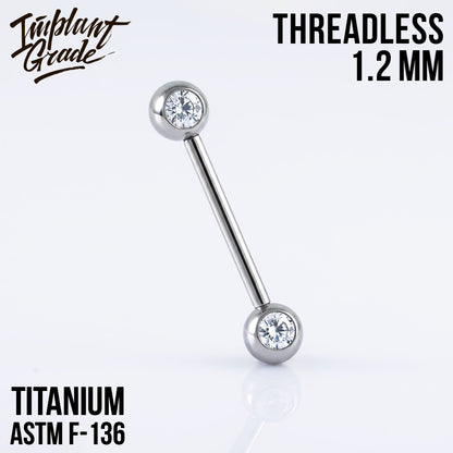 Threadless Bright Nipple Bar 1.2 (16 G)