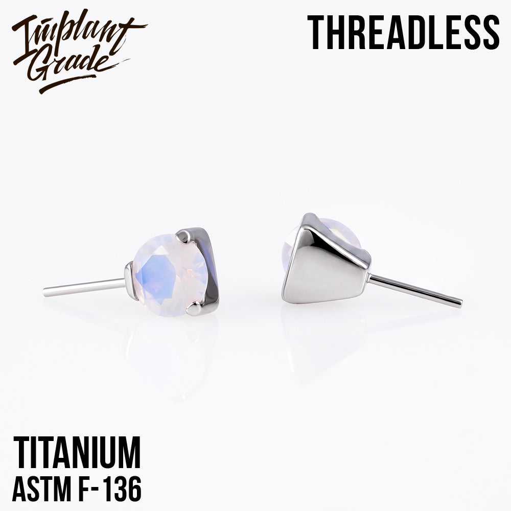 Threadless prong set CZ top