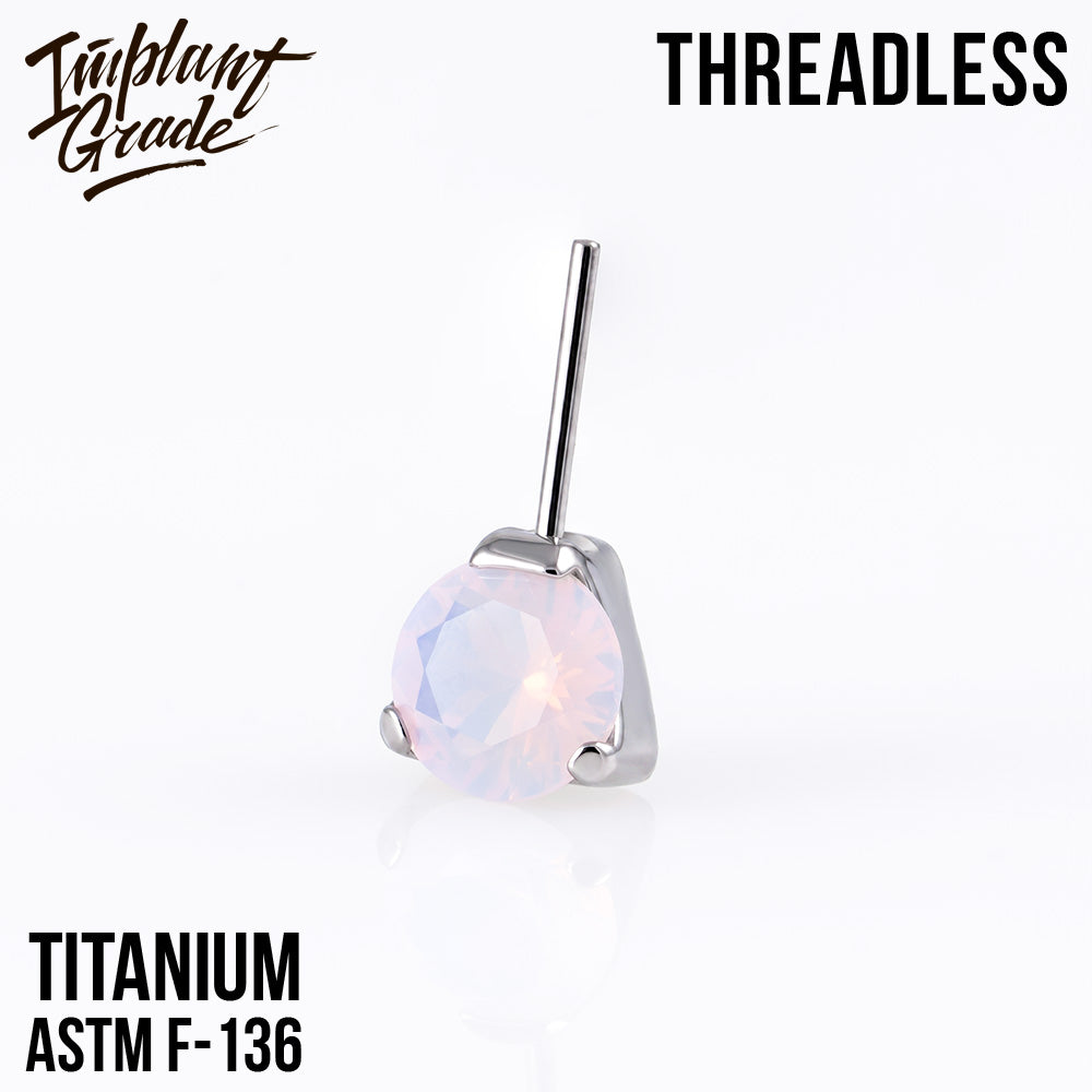 Threadless prong set CZ top
