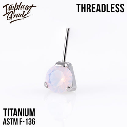 Threadless prong set CZ top