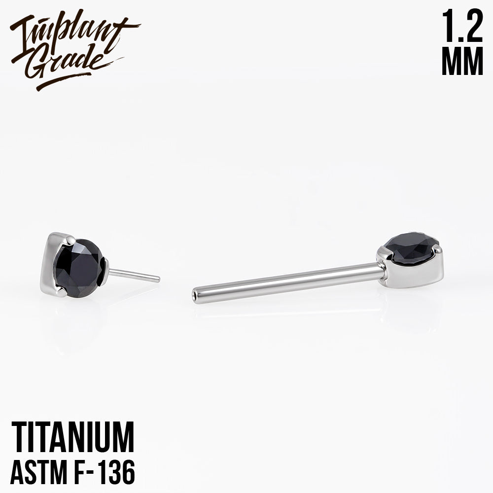 Threadless CZ Nipple Bar 1.2 (16 G)