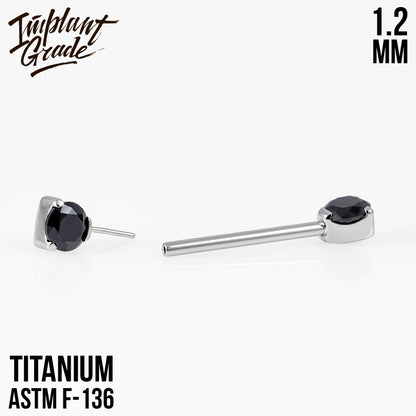 Threadless CZ Nipple Bar 1.2 (16 G)