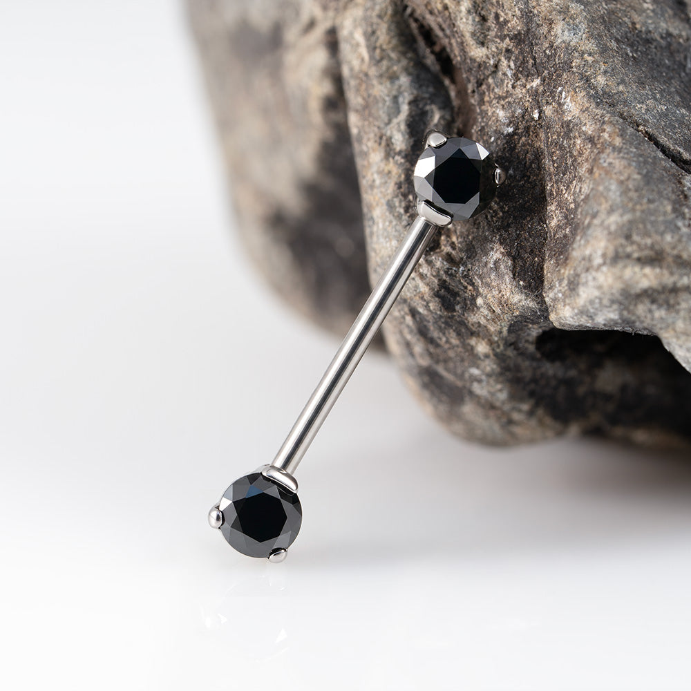 Threadless CZ Nipple Bar 1.2 (16 G)