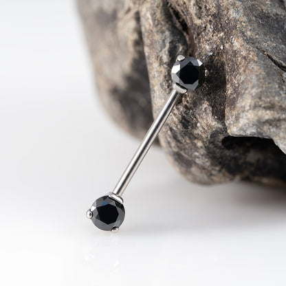 Threadless CZ Nipple Bar 1.2 (16 G)