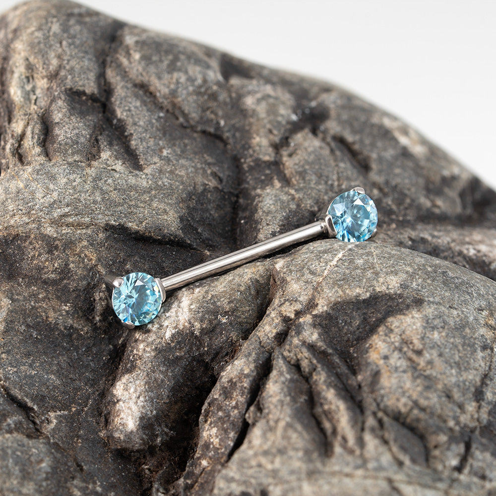 Threadless CZ Nipple Bar 1.2 (16 G)