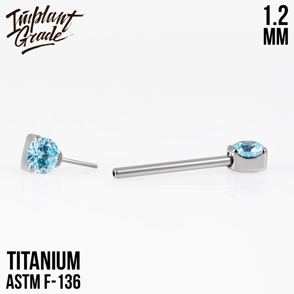 Threadless CZ Nipple Bar 1.2 (16 G)