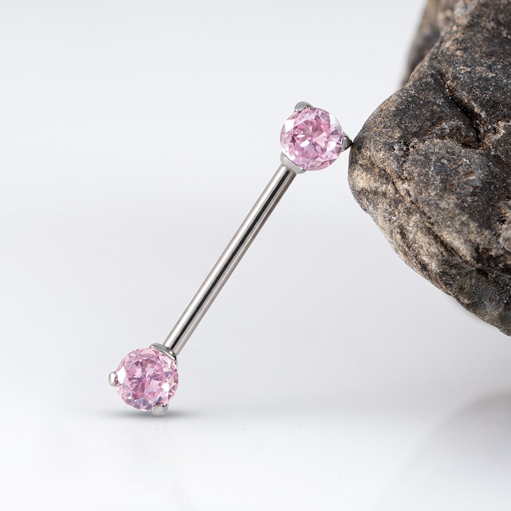 Threadless CZ Nipple Bar 1.2 (16 G)