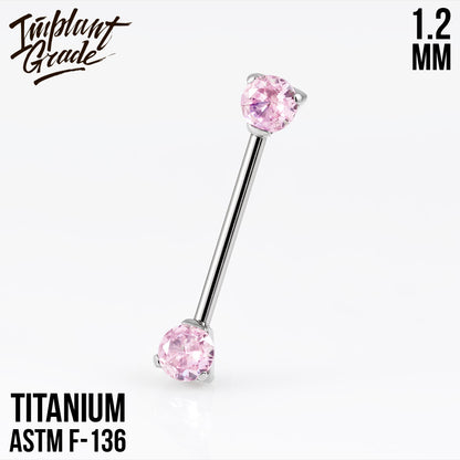 Threadless CZ Nipple Bar 1.2 (16 G)