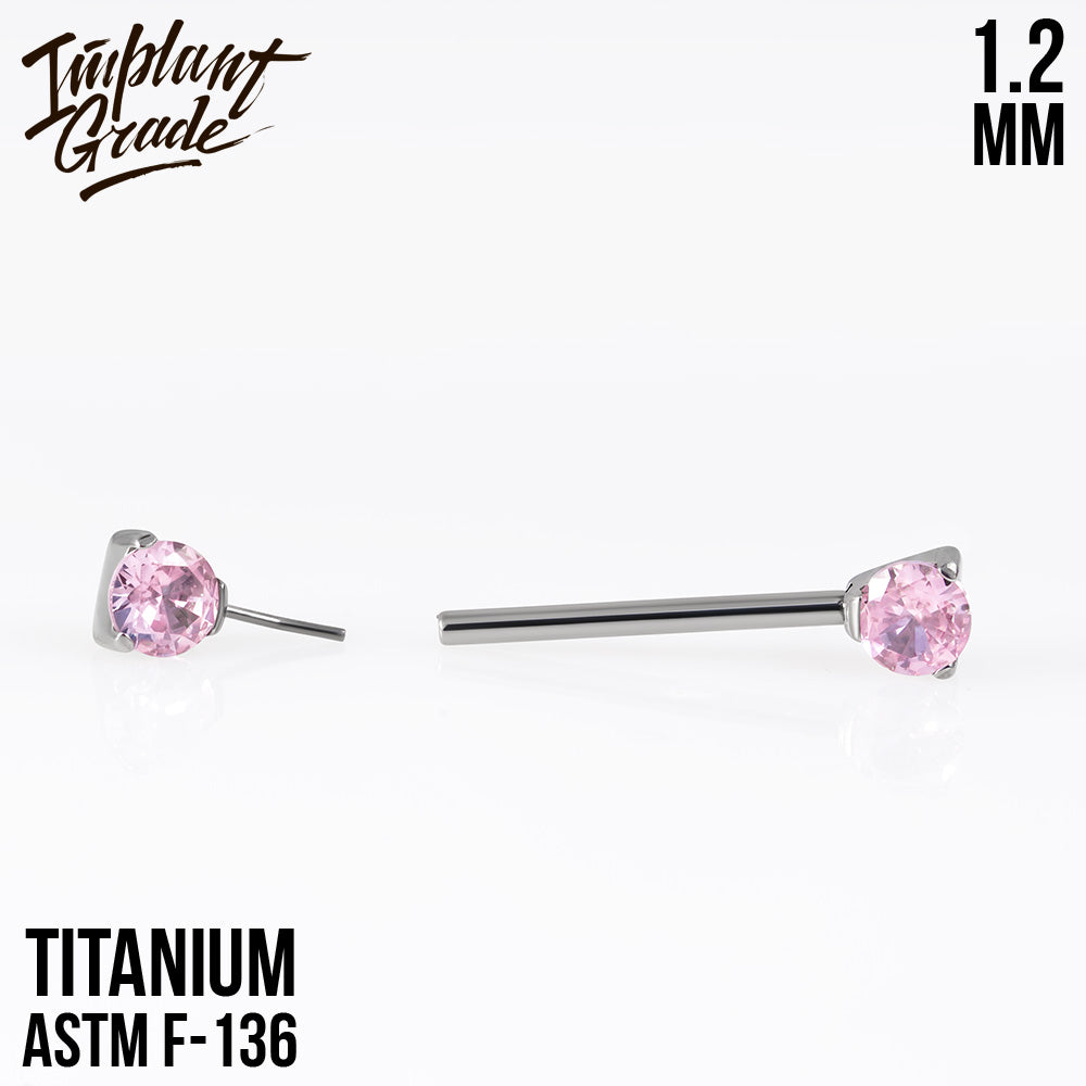 Threadless CZ Nipple Bar 1.2 (16 G)
