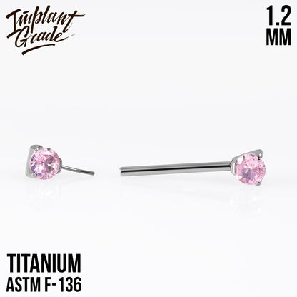 Threadless CZ Nipple Bar 1.2 (16 G)
