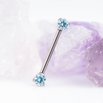 Threadless CZ Nipple Bar 1.6 (16 G)