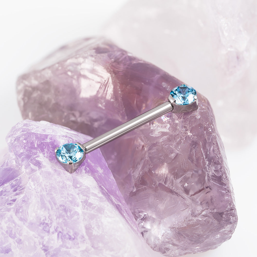 Threadless CZ Nipple Bar 1.6 (16 G)