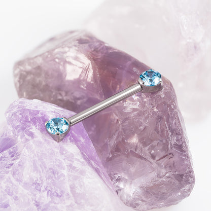 Threadless CZ Nipple Bar 1.6 (16 G)