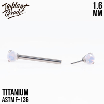 Threadless CZ Nipple Bar 1.6 (16 G)