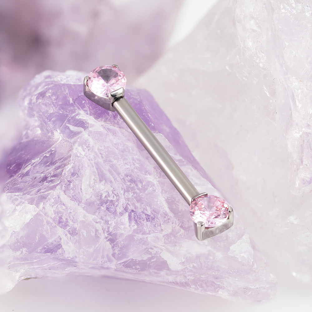 Threadless CZ Nipple Bar 1.6 (16 G)