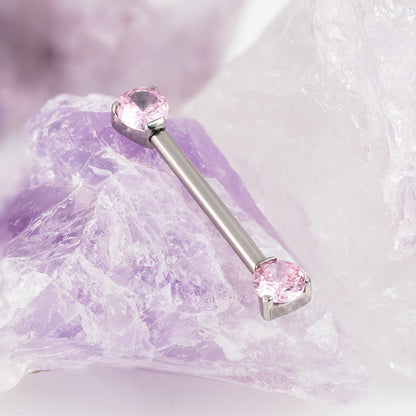 Threadless CZ Nipple Bar 1.6 (16 G)