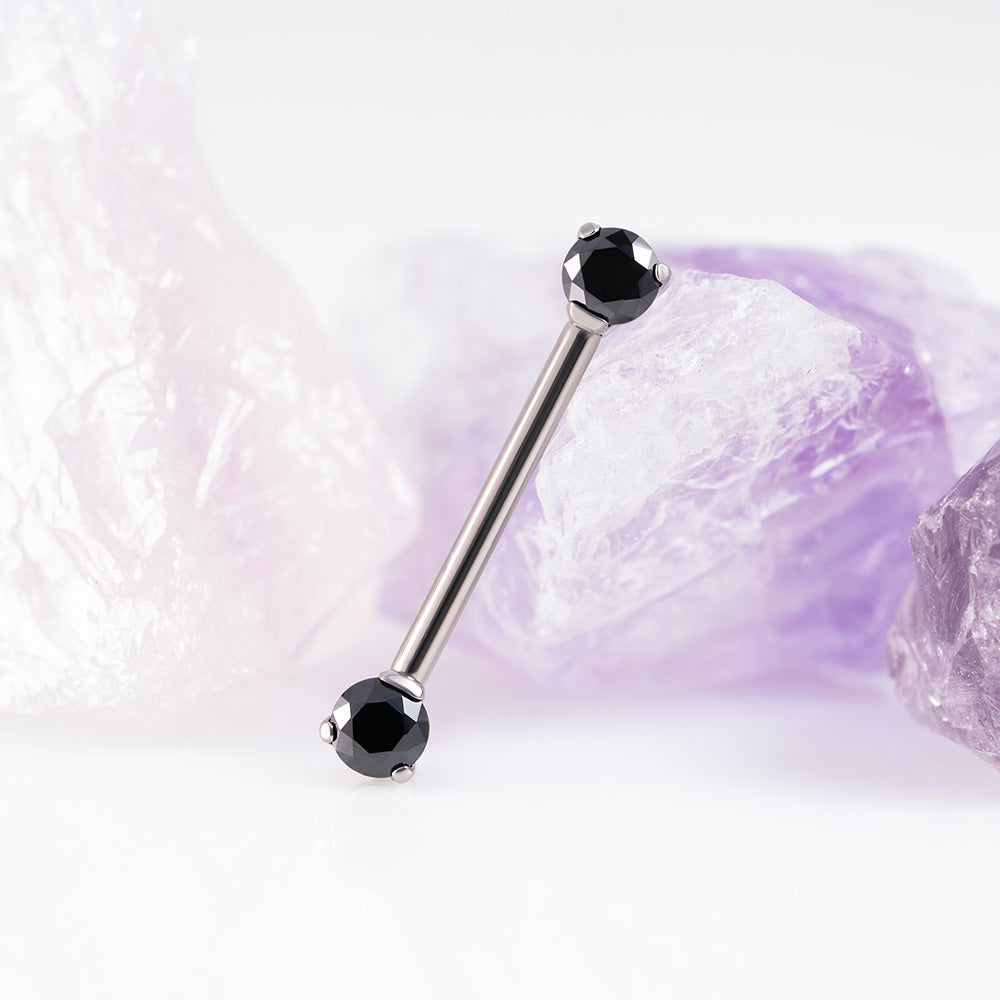 Threadless CZ Nipple Bar 1.6 (16 G)
