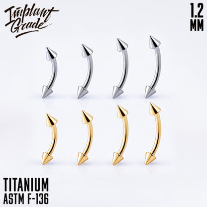 Cone Curved barbell 1.2 (16 G)