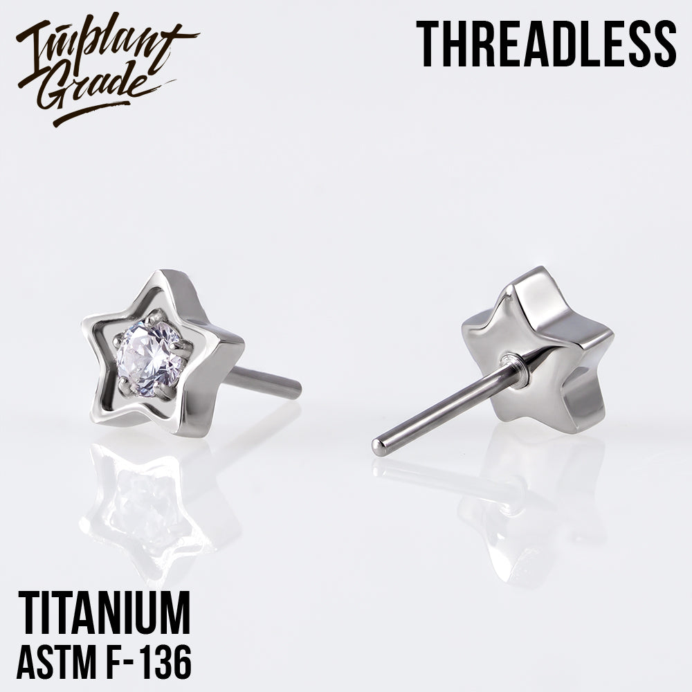 Threadless Crystal Star top