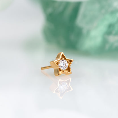 Threadless Crystal Star top