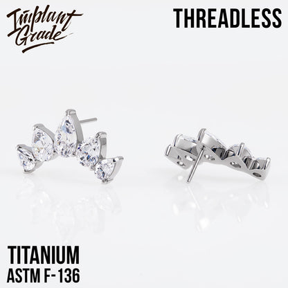 Threadless Diadem Cluster