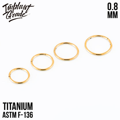 Gold Hinged Segment Ring 0.8 (20 G)